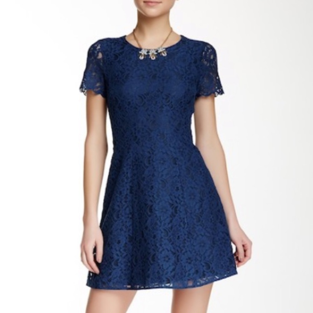 J. Crew Factory Short Sleeve Lace Dress